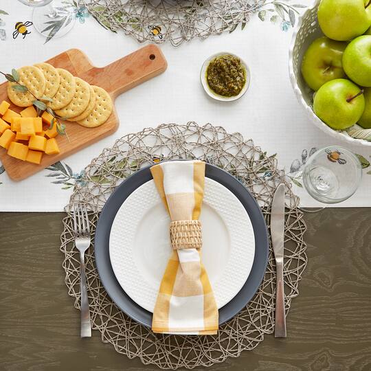 DII® Woven Paper Round Placemats